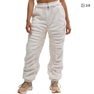 FP Movement by Free People Cream Fleece Joggers
